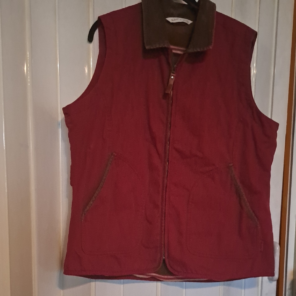 Women’s Red Quilted Vest Jacket